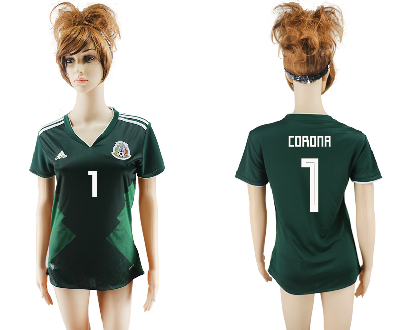 Maillot de femmes par cher Mexico #1 CORONA  2018 FIFA World Cup